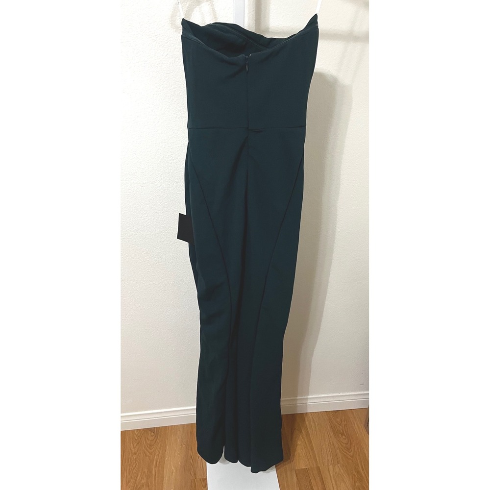NWT Lulus Marvelous Entrance Emerald Green Pleated Strapless Maxi Dress XS - Picture 10 of 11